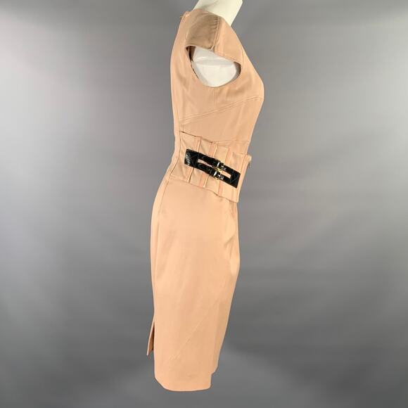DOLCE & GABBANA Size M Tan Sheath Knee-Length Dress - Picture 3 of 6